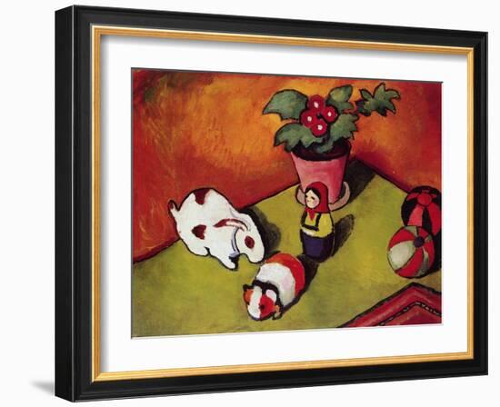 Little Walter's Toys, 1912-August Macke-Framed Giclee Print