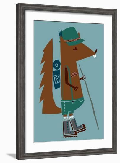 Little Wanderer Squirrel-null-Framed Giclee Print