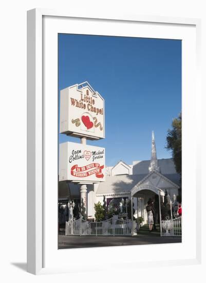 Little White Chapel Wedding Chapel in Las Vegas, Nevada, USA-Michael DeFreitas-Framed Photographic Print