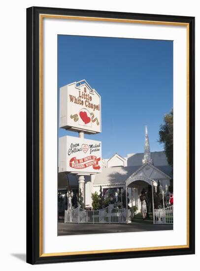 Little White Chapel Wedding Chapel in Las Vegas, Nevada, USA-Michael DeFreitas-Framed Photographic Print