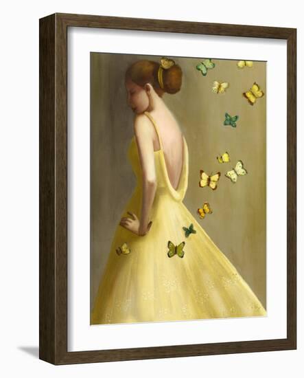 Little Wings Yellow-Janet Hill-Framed Giclee Print