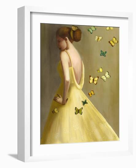 Little Wings Yellow-Janet Hill-Framed Giclee Print