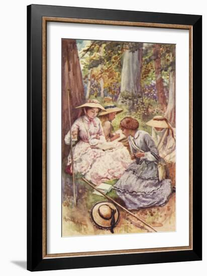 'Little Women' by Louisa-Harold Copping-Framed Giclee Print