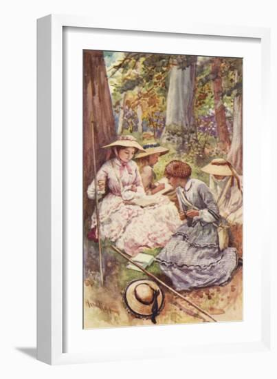 'Little Women' by Louisa-Harold Copping-Framed Giclee Print