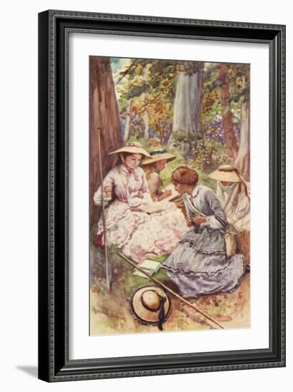 'Little Women' by Louisa-Harold Copping-Framed Giclee Print