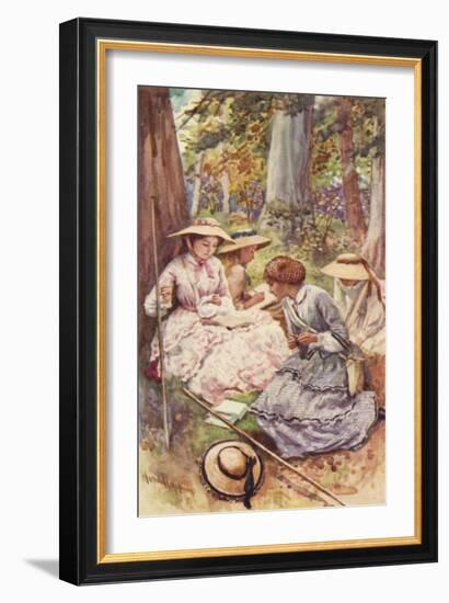 'Little Women' by Louisa-Harold Copping-Framed Giclee Print