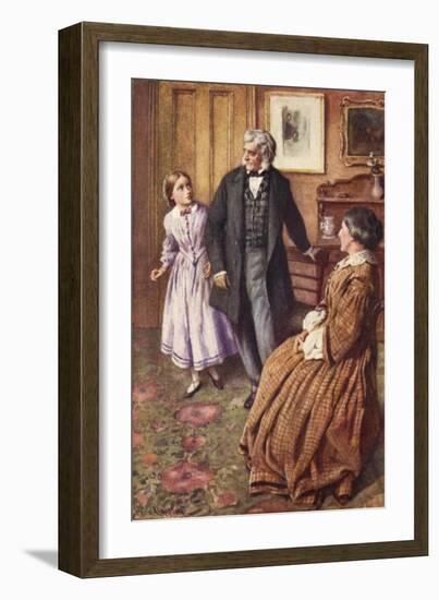 'Little Women' by Louisa-Harold Copping-Framed Giclee Print