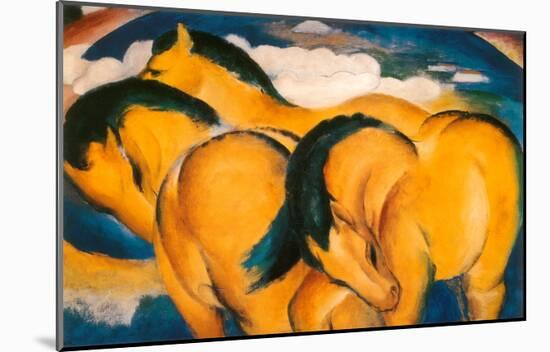 Little Yellow Horses, c.1912-Franz Marc-Mounted Art Print