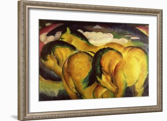 Little yellow horses-Franz Marc-Framed Giclee Print