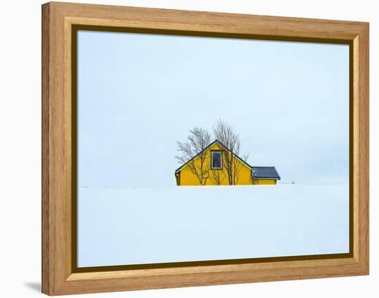 Little yellow house-Marco Carmassi-Framed Premier Image Canvas