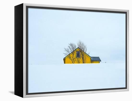 Little yellow house-Marco Carmassi-Framed Premier Image Canvas