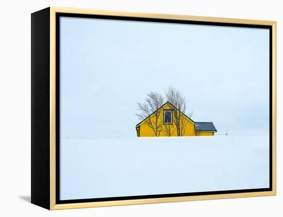 Little yellow house-Marco Carmassi-Framed Premier Image Canvas