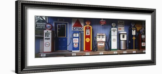 Littleton Historic Gas Station, New Hampshire, USA-Walter Bibikow-Framed Photographic Print