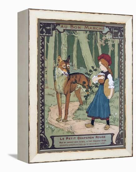 Litttle Red Riding Hood, 19th Century-null-Framed Premier Image Canvas