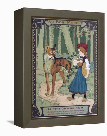 Litttle Red Riding Hood, 19th Century-null-Framed Premier Image Canvas