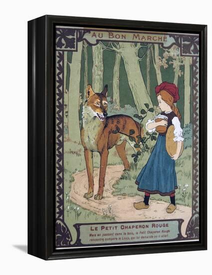 Litttle Red Riding Hood, 19th Century-null-Framed Premier Image Canvas