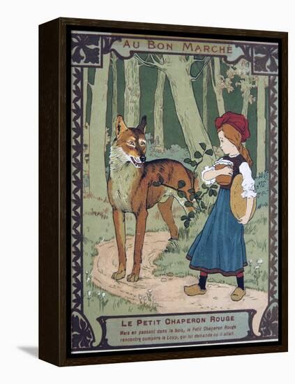 Litttle Red Riding Hood, 19th Century-null-Framed Premier Image Canvas