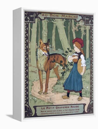 Litttle Red Riding Hood, 19th Century-null-Framed Premier Image Canvas