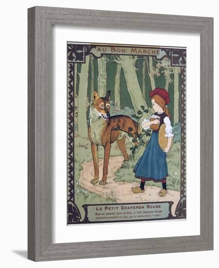 Litttle Red Riding Hood, 19th Century-null-Framed Giclee Print