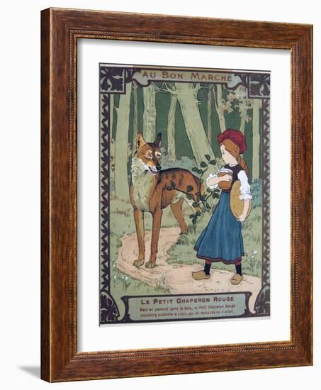 Litttle Red Riding Hood, 19th Century-null-Framed Giclee Print