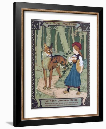 Litttle Red Riding Hood, 19th Century-null-Framed Giclee Print