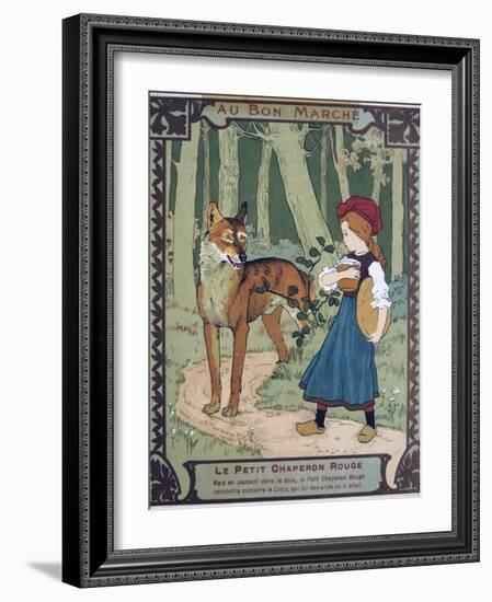 Litttle Red Riding Hood, 19th Century-null-Framed Giclee Print