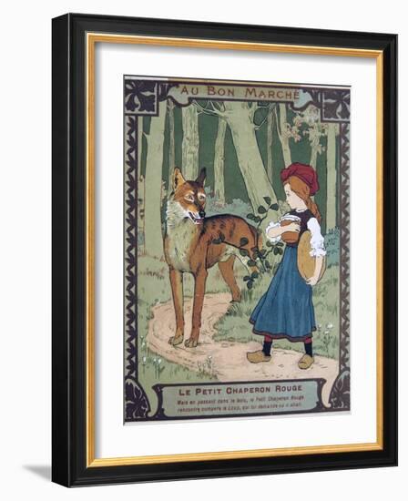 Litttle Red Riding Hood, 19th Century-null-Framed Giclee Print