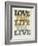 Live and Love II-null-Framed Art Print