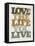 Live and Love II-null-Framed Stretched Canvas