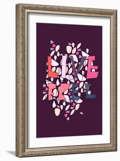 Live Free (purple) by Annimo-null-Framed Premium Giclee Print