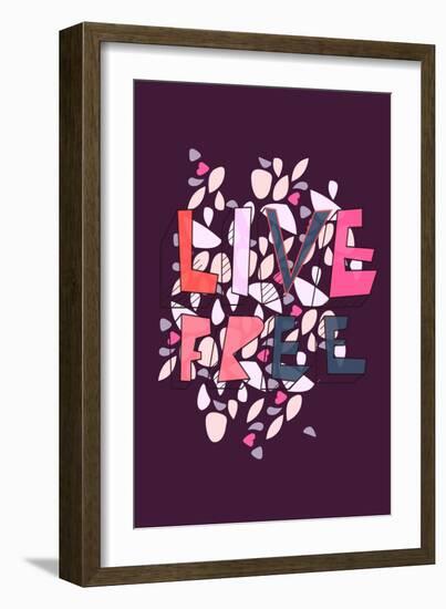 Live Free (purple) by Annimo-null-Framed Premium Giclee Print