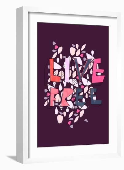 Live Free (purple) by Annimo-null-Framed Premium Giclee Print