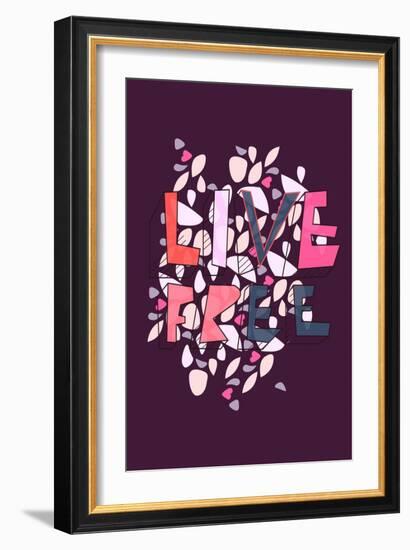 Live Free (purple) by Annimo-null-Framed Premium Giclee Print