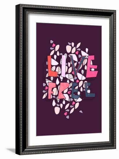 Live Free (purple) by Annimo-null-Framed Art Print