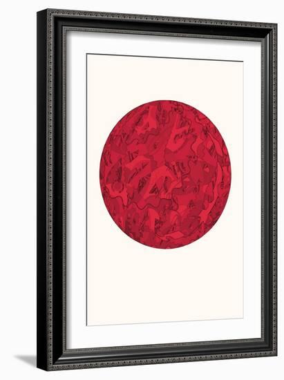 Live Happily Without Worrying-HR-FM-Framed Art Print