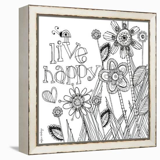 Live Happy-Robbin Rawlings-Framed Stretched Canvas