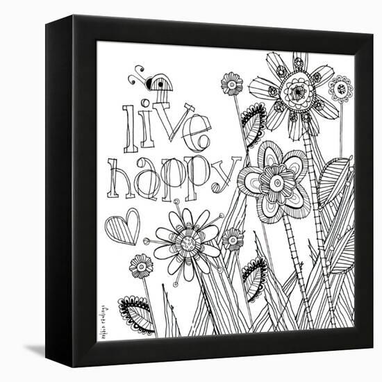 Live Happy-Robbin Rawlings-Framed Stretched Canvas