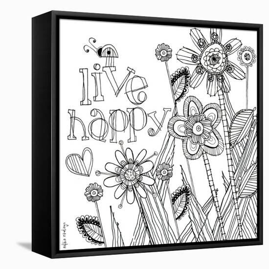 Live Happy-Robbin Rawlings-Framed Stretched Canvas