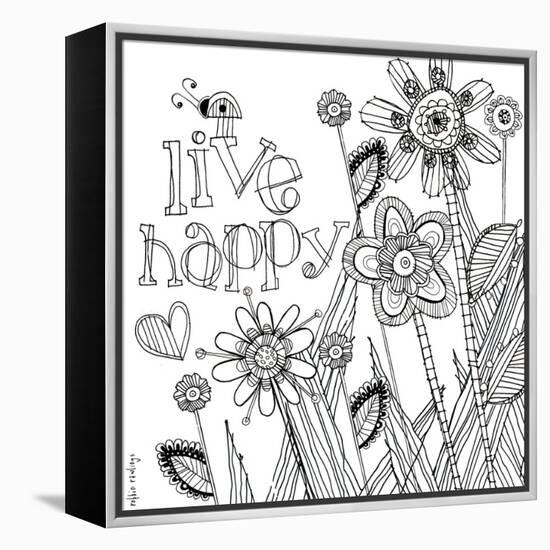 Live Happy-Robbin Rawlings-Framed Stretched Canvas