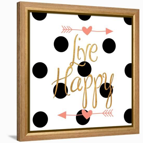 Live Happy-Sd Graphics Studio-Framed Stretched Canvas