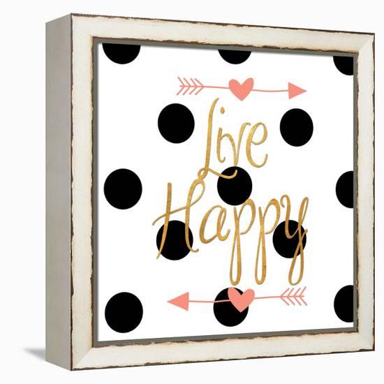 Live Happy-Sd Graphics Studio-Framed Stretched Canvas