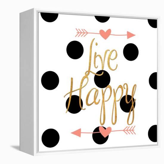 Live Happy-Sd Graphics Studio-Framed Stretched Canvas