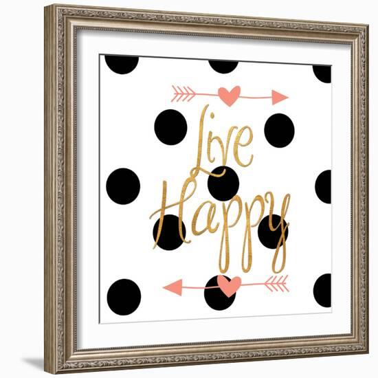 Live Happy-Sd Graphics Studio-Framed Art Print