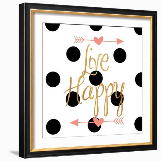 Live Happy-Sd Graphics Studio-Framed Art Print