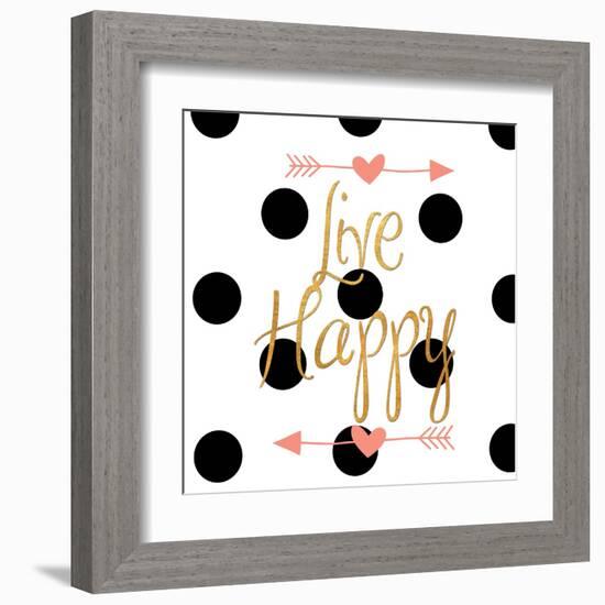 Live Happy-Sd Graphics Studio-Framed Art Print