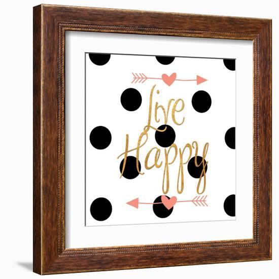 Live Happy-Sd Graphics Studio-Framed Art Print