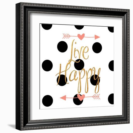 Live Happy-Sd Graphics Studio-Framed Art Print