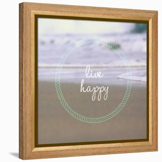 Live Happy-Lisa Hill Saghini-Framed Stretched Canvas