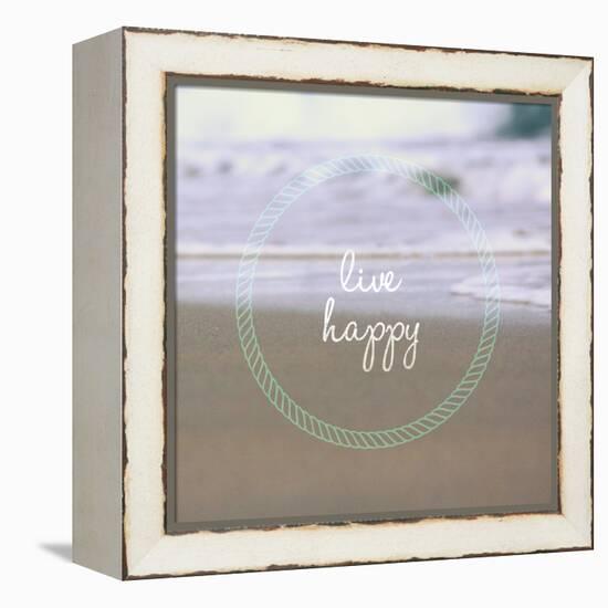 Live Happy-Lisa Hill Saghini-Framed Stretched Canvas