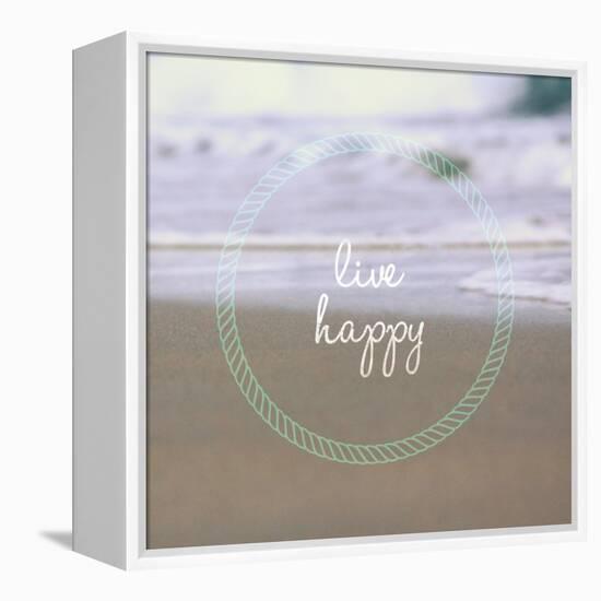 Live Happy-Lisa Hill Saghini-Framed Stretched Canvas